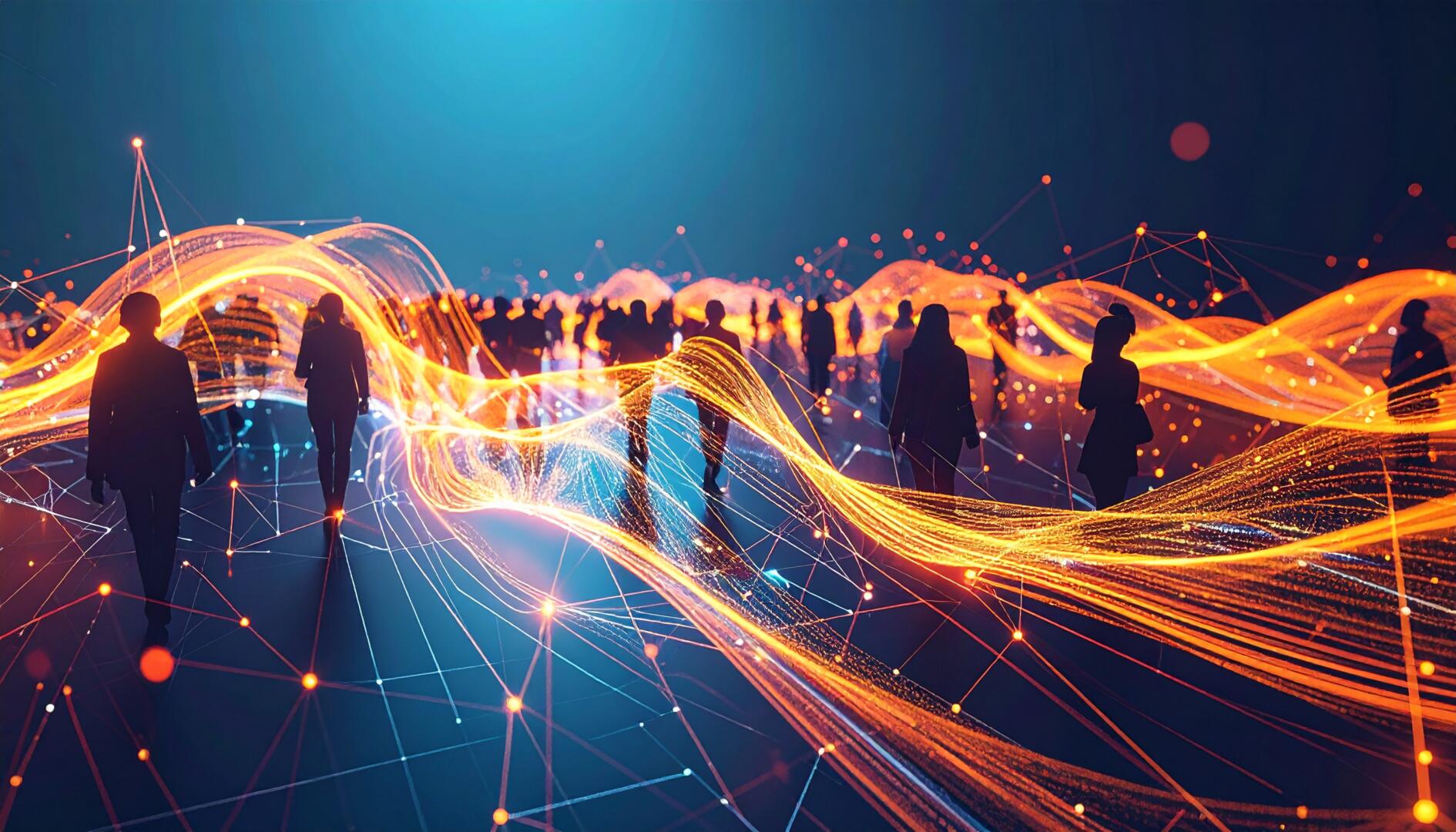 Heat map visualization from anonymous video analytics showing customer traffic patterns