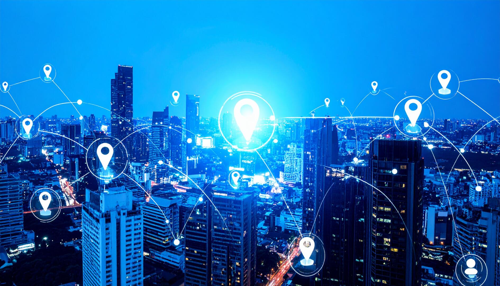 "Digital directory installation in modern high-rise building lobby"