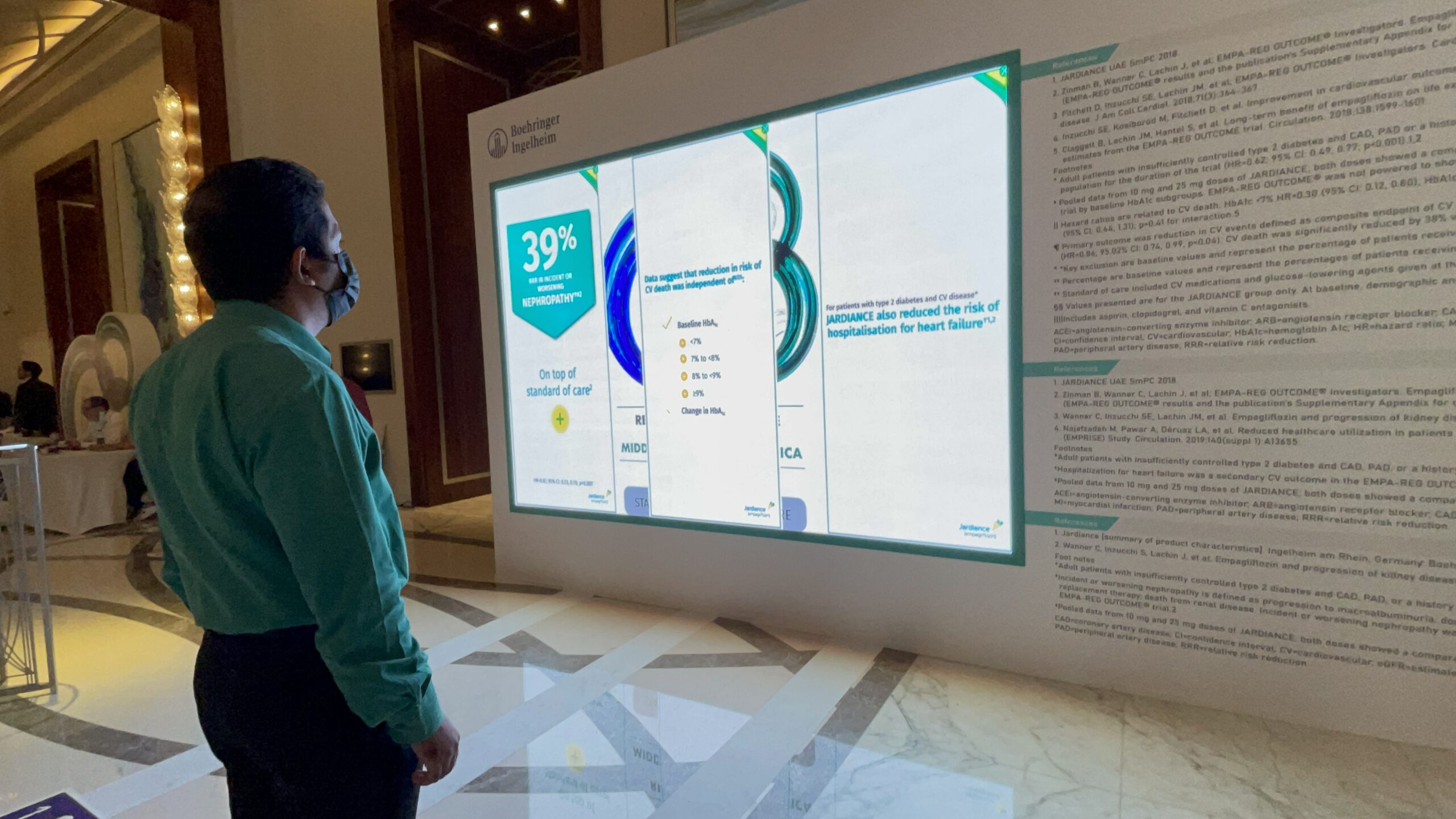 Interactive floor sensor activation at Habtoor House event by PearlQuest