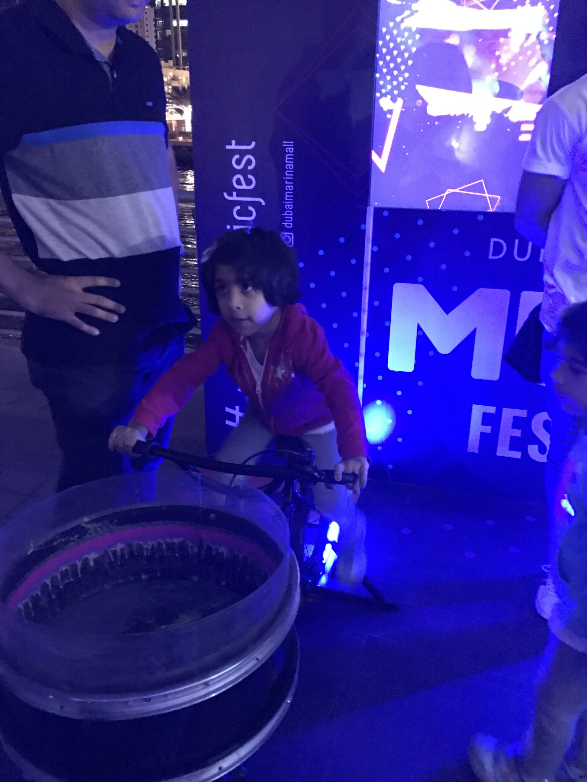 Marina Music Festival musical bikes gamified brand engagement fitness challenge