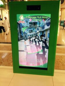 Interactive gesture-based augmented reality kiosk for Ariel detergent campaign by PearlQuest.