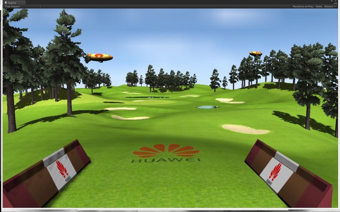 Interactive 3D gesture-based golf game activation by PearlQuest for Huawei's fitness band launch in Doha.