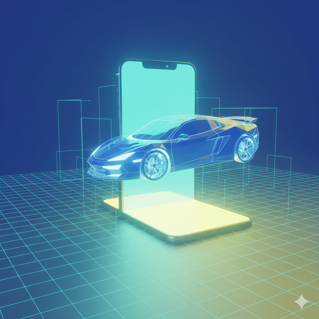 Abstract representation of Immersive Solutions connecting web and mobile devices in a campaign.