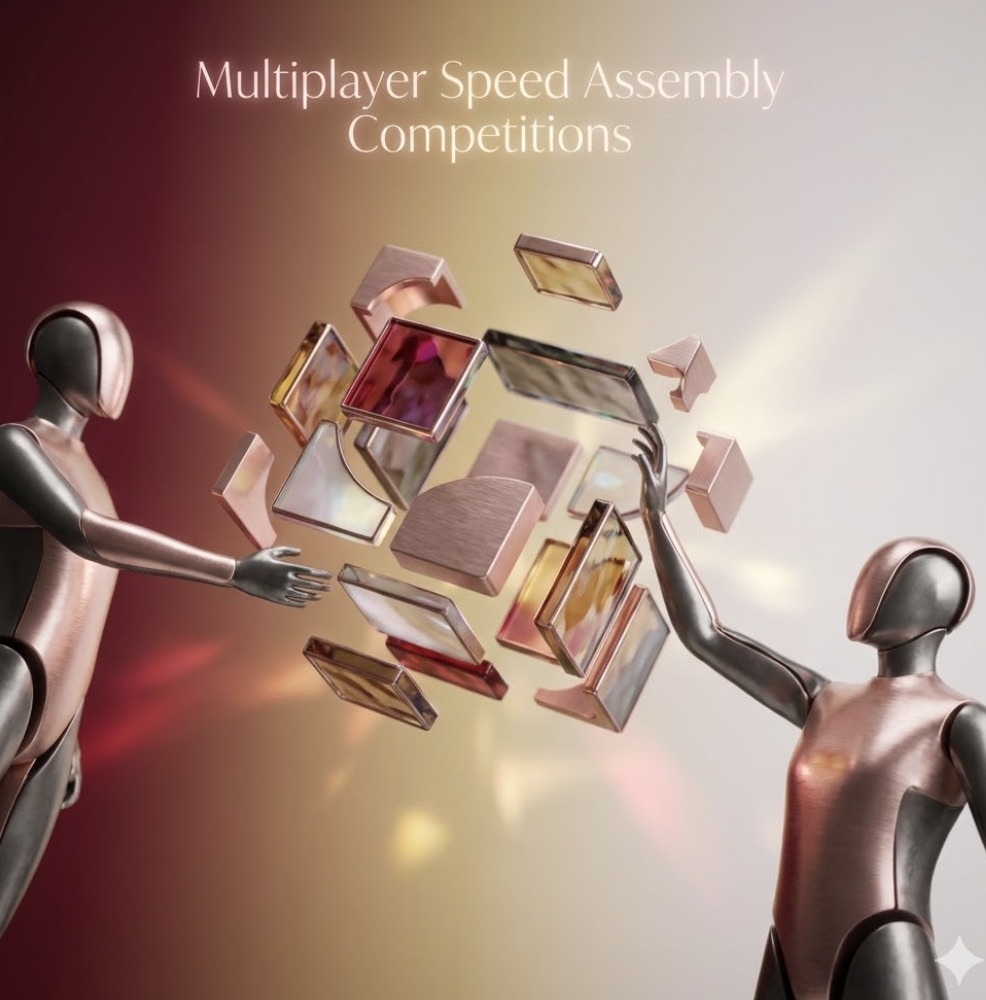 3. Multiplayer Speed Assembly Competitions Two or more players compete to complete a structure fastest.