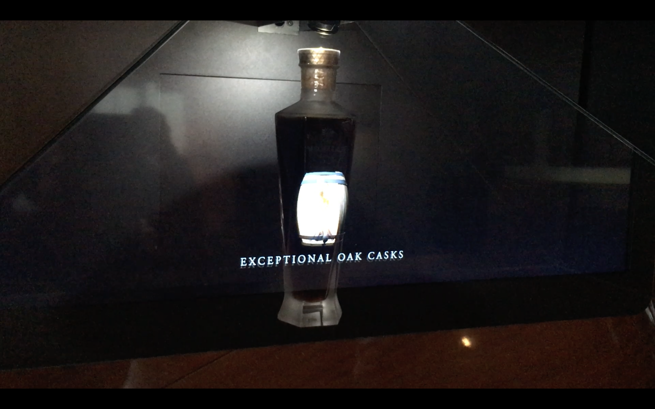 Holographic product display with floating 3D visual effect for exhibition booth