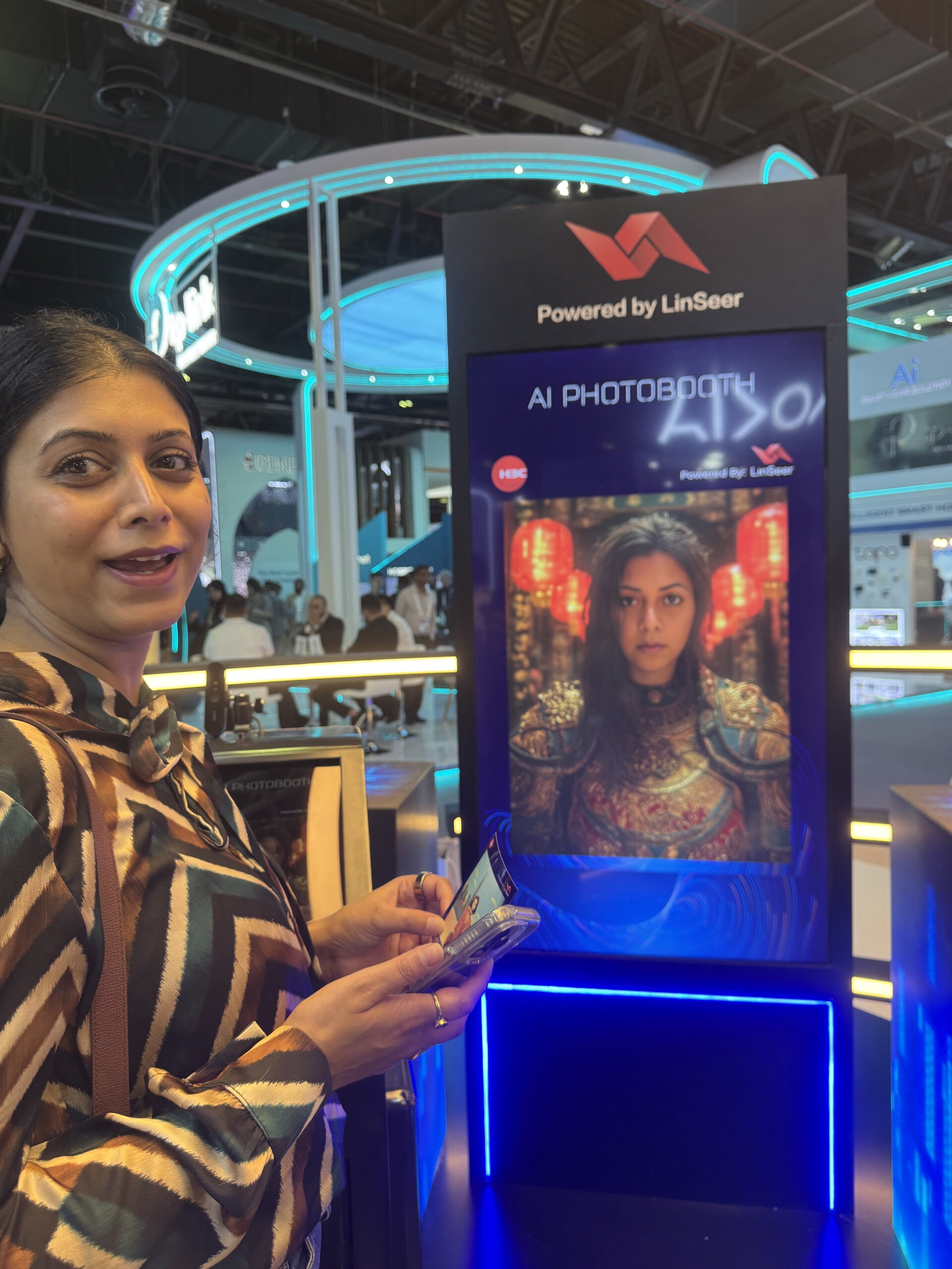 H3C AI photo booth generative portrait experience at Gitex.