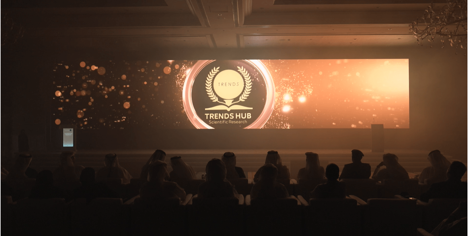 Holographic earth and laser projections at the SABHAA Trends Hub event launch for SEHA by PearlQuest.