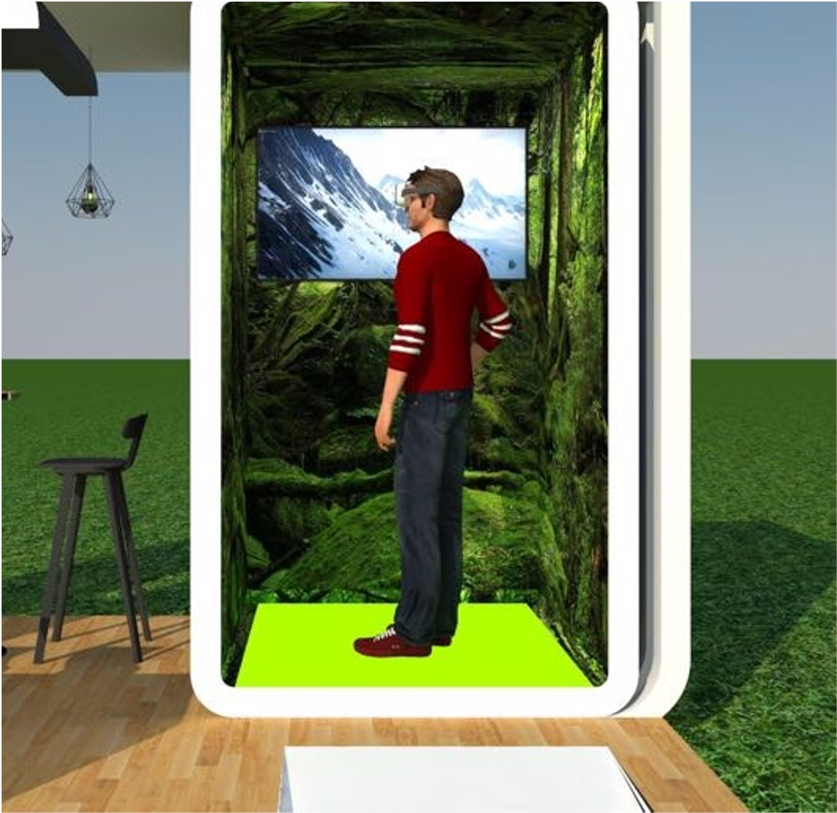 Virtual reality story environment for brand museum or training experience