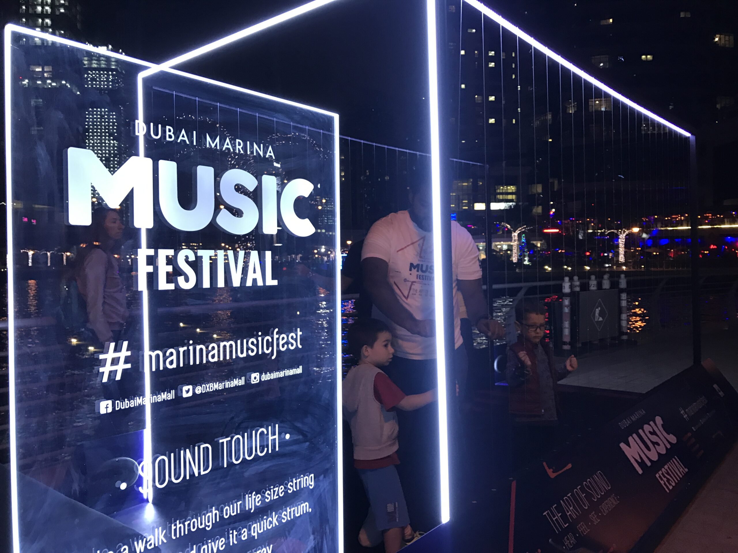 Interactive laser harp and sound installation using sensors and light beams
