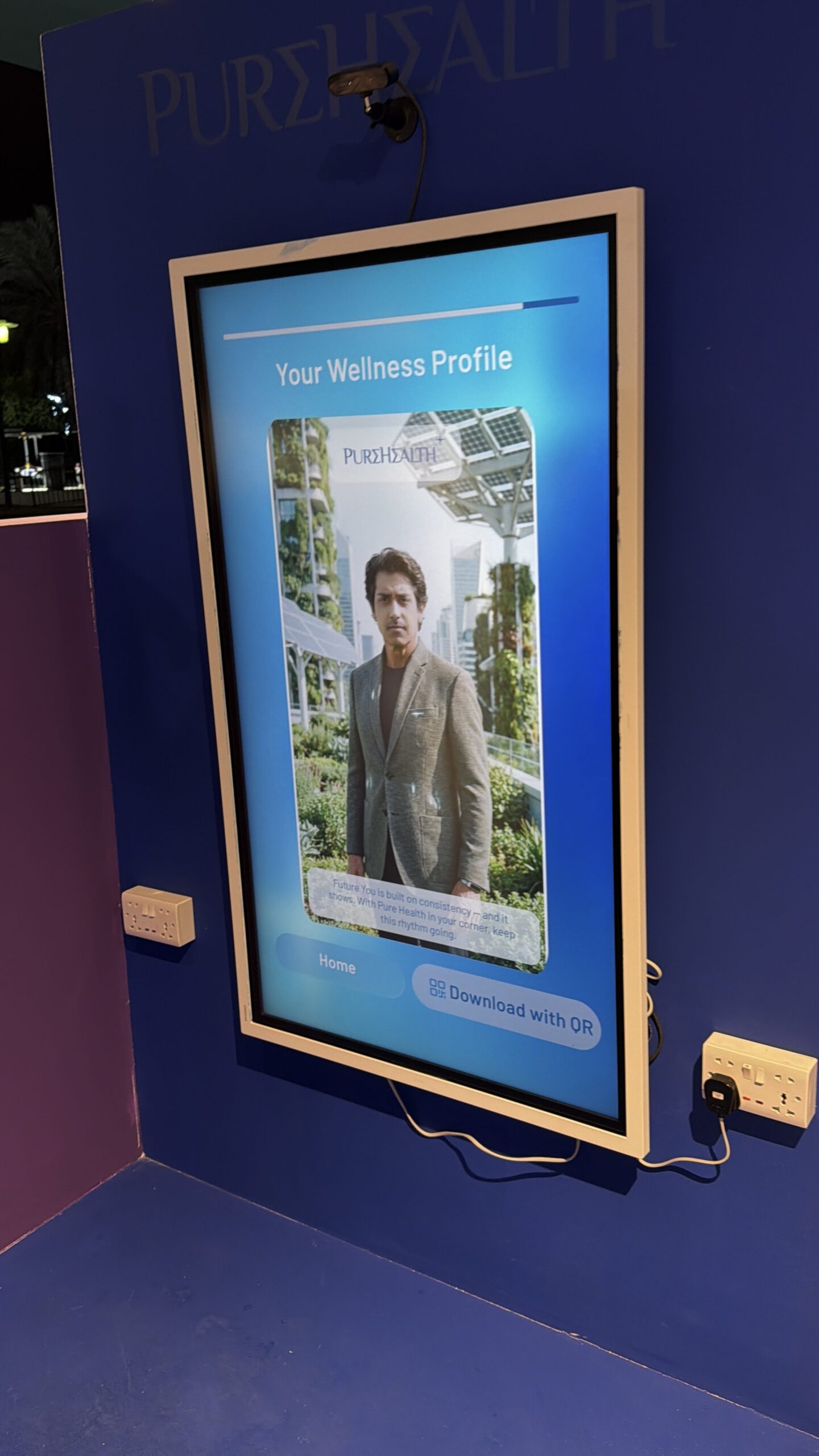 Future You AI photobooth concept for Purehealth ADQ stand