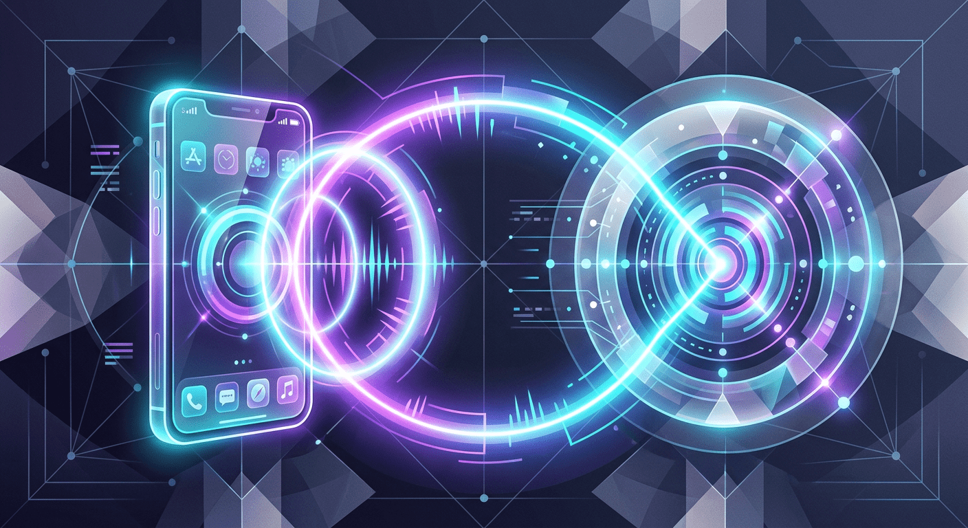Conceptual abstract artwork showing a smart event check-in mobile pass glowing with geometric security nodes.