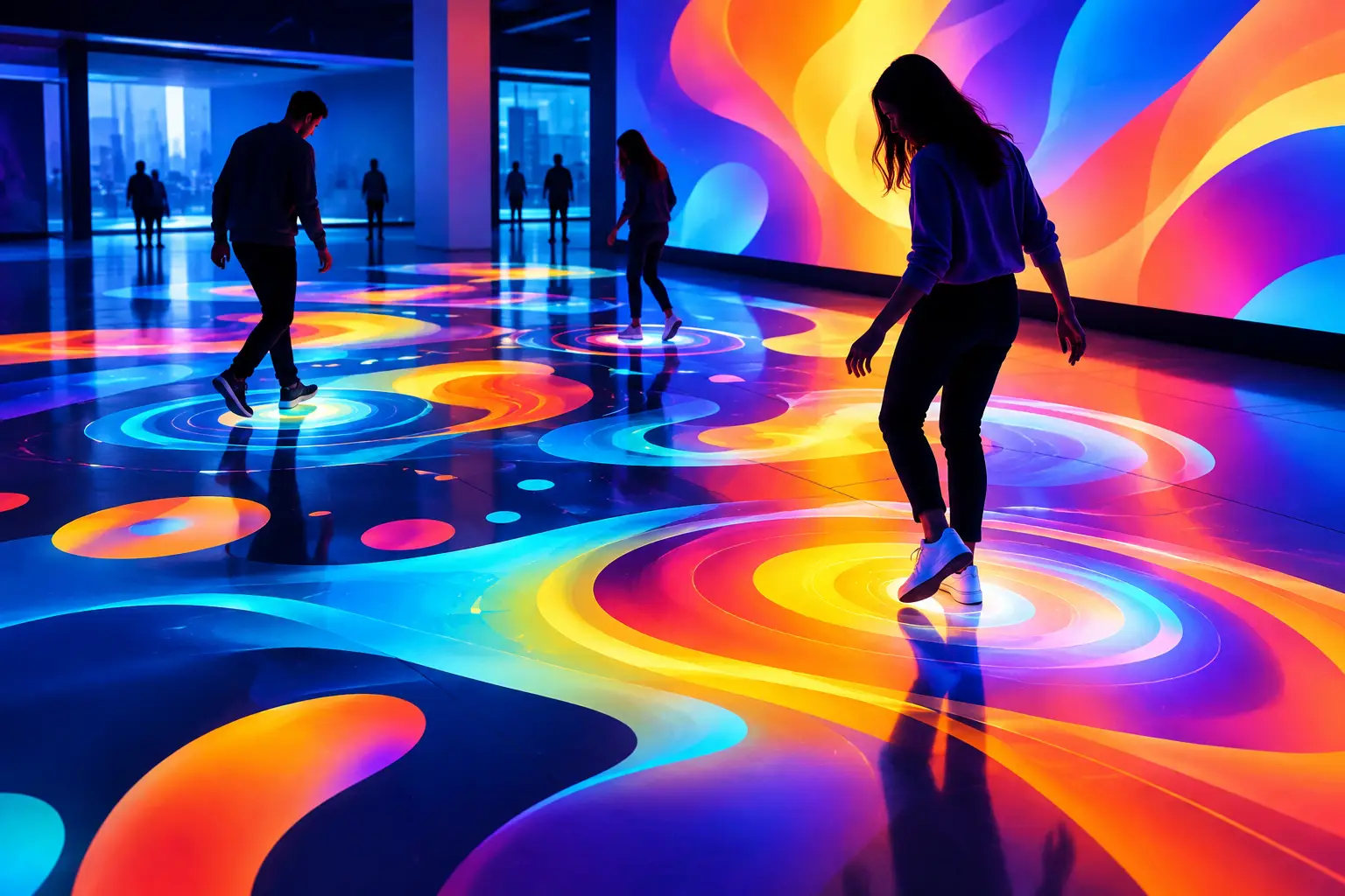 Interactive Floor Projection System for Live Spaces